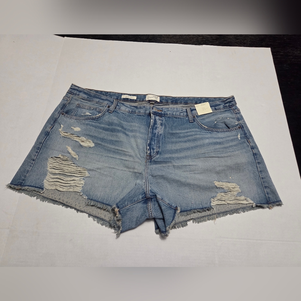 NWT Universal Thread Womens Plus Size Mid Rise 90s Baggy Denim Shorts Size 26